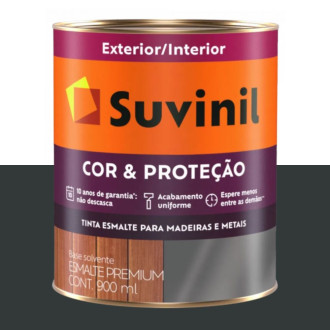 Esmalte cor & proteção fosco preto 0.9L Suvinil