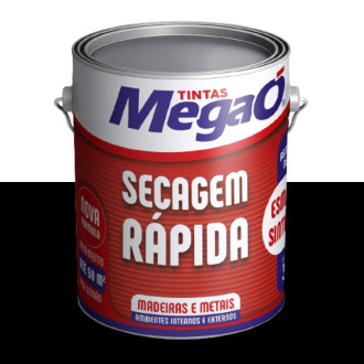 Esmalte Secagem Rápida Alto Brilho Preto 0.9L MegaÓ