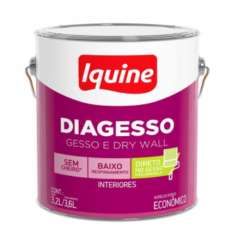 Tinta diagesso acrílica fosca branco 3.6L Iquine