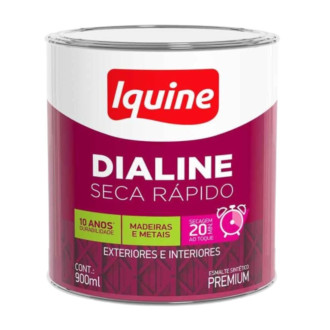 Esmalte dialine secagem rápida acetinado branco 0.9L Iquine