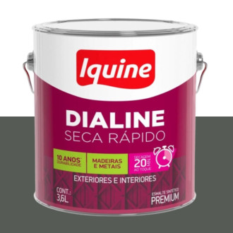 Esmalte dialine seca rápido acetinado grafite escuro 3.6L Iquine