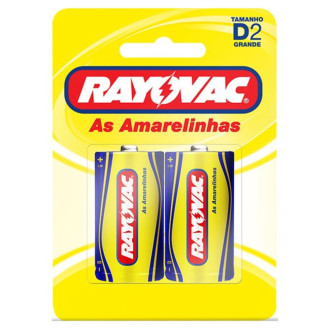 Pilha Zinco Tamanho D Cartela com 2 und Rayovac