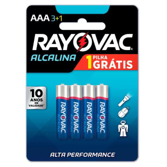 Pilha Alcalina AAA3+1 SM-48 Rayovac