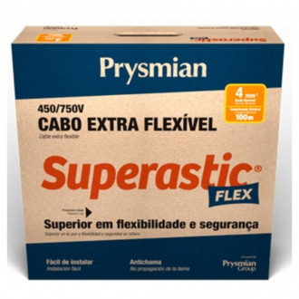 Cabo Flexível Supastic 4MM 100M Vermelho Prysmian