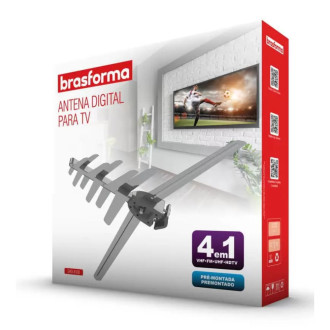 Kit antena digital HDTV/UHF/VHF/FM Brasforma