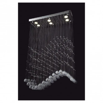 Lustre Luxvie de Cristal Retangular Ondas Neotron