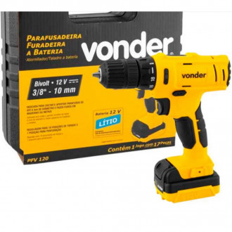 Furadeira Parafusadeira Vonder Bateria 12V Pfv120