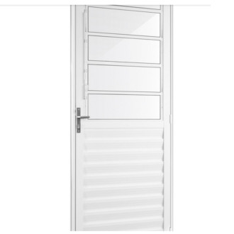Porta Quality Basculante 210X80 Home Liso Esquerda Branca