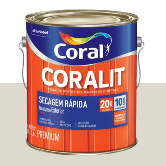 Esmalte Coralit Secagem Rápida Acetinado Branco Gelo 3.6L Coral