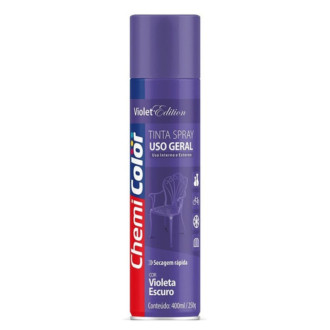 Tinta Spray para Uso Geral Violeta Escuro 400ml ChemiColor