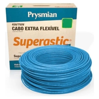 CABO SUPERASTIC FLEXIVEL 2.5MM AZUL PRYSMIAN 100METROS