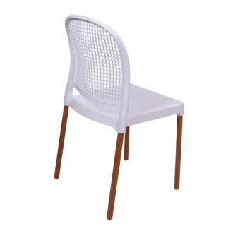 Cadeira Vintage Branca Forte Plástico
