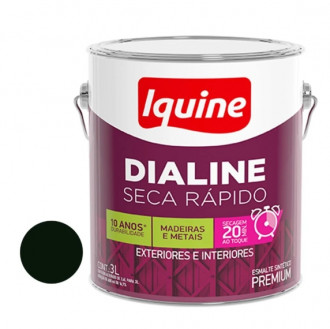 Esmalte Iquine Dialine Seca Rápido Fosco Preto 3.0L