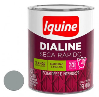 Esmalte Iquine Dialine Seca Rápido Alto Brilho Alumínio 0.75L