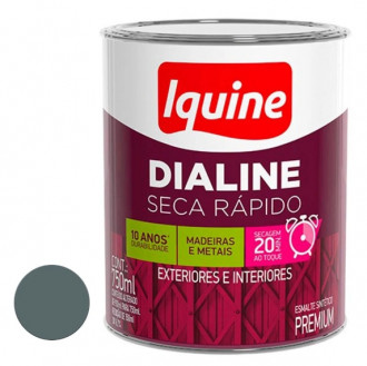 Esmalte Iquine Dialine Seca Rápido Alto Brilho Cinza Escuro 0.75L