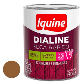 Esmalte Iquine Dialine Seca Rápido Alto Brilho Marrom Conhaque 0.75L