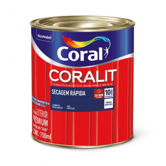 Esmalte Coral Coralit Secagem Rápida Brilhante Amarelo Trator 0.75L