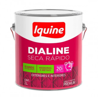 Esmalte Iquine Dialine Seca Rápido Acetinado Grafite Escuro 3.0L