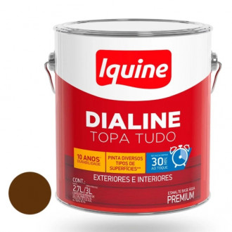 Esmalte Iquine Dialine Topa Tudo Alto Brilho Marrom Tabaco 3.0L
