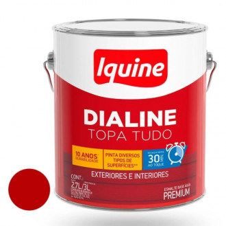 Esmalte Iquine Dialine Topa Tudo Alto Brilho Vermelho 3.0L