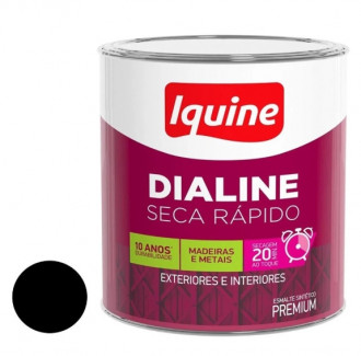 Esmalte Iquine Dialine Seca Rápido Fosco Preto 0.75L