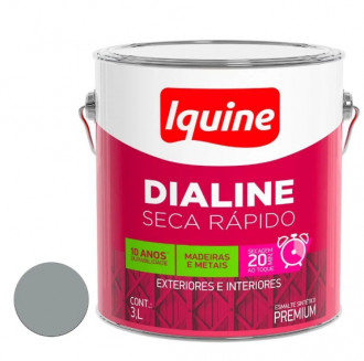 Esmalte Iquine Dialine Seca Rápido Alto Brilho Alumínio 3.0L