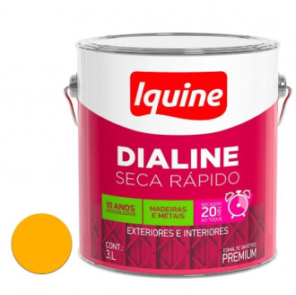 Esmalte Iquine Dialine Seca Rápido Alto Brilho Amarelo 3.0L