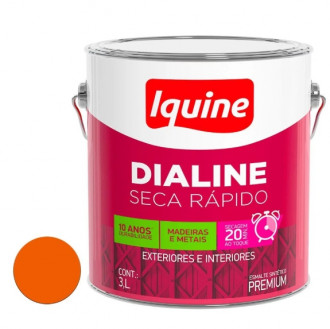 Esmalte Iquine Dialine Seca Rápido Alto Brilho Laranja 3.0L
