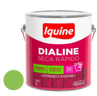 Esmalte Iquine Dialine Seca Rápido Alto Brilho Verde Limão 3.0L
