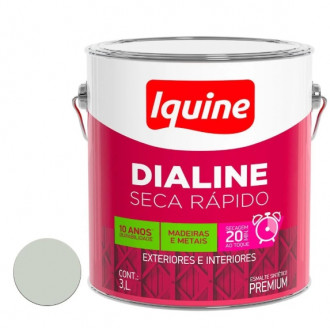 Esmalte Iquine Dialine Seca Rápido Acetinado Branco Gelo 3.0L