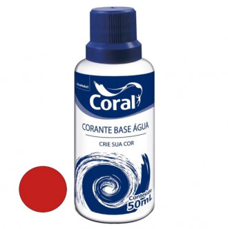 Corante Coral Base Água Vermelho 0.05L