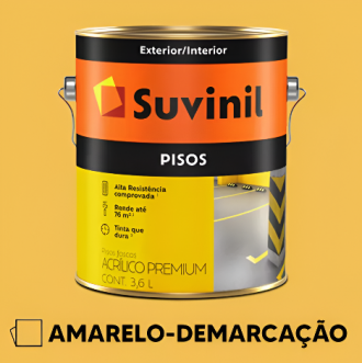 Tinta Suvinil Piso Fosco Amarelo Demarcação 3.6L