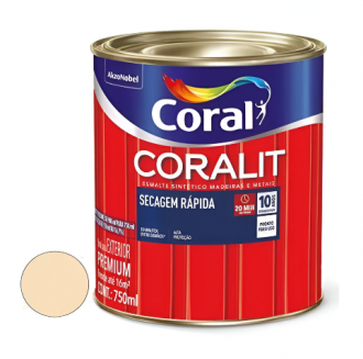 Esmalte Coral Coralit Secagem Rápida Brilhante Marfim 750ml