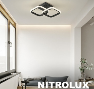 Luminária Nitrolux Sobrepor Selene Q-002P 18W 3 Em 1