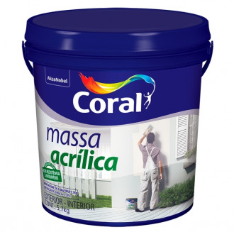 Massa Coral Acrílica Branca Balde 5.7KG
