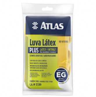 Luva Atlas Latex Plus XG Amarela AT1301EG