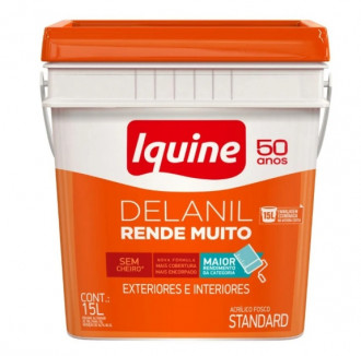 Tinta Iquine Delanil Acrílico Fosco Branco Gelo Retangular 15L