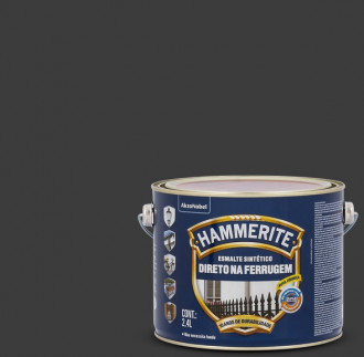 Esmalte Coral Hammerite Preto Brilhante 2.4L