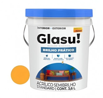 Tinta Glasu Brilho Prático Semibrilho Amarelo Ouro 3.6L