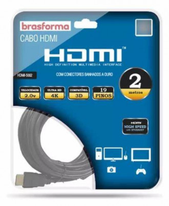 Cabo Brasforma HDMI2 2.0V 4K 3m