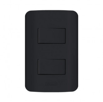 Interruptor Romazi Canoa 2 Simples 10A Preto 