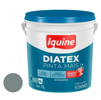Tinta Iquine Diatex Acrílico Fosco Cinza Balde 15L