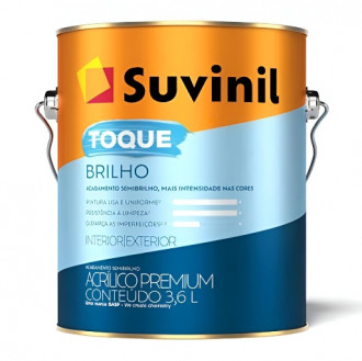 Tinta Suvinil Toque Brilho Semibrilho Branco Neve 3.6L