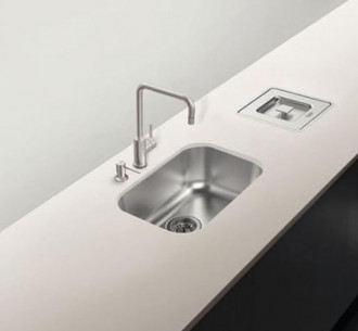 Cuba Tramontina Inox Retangular 40x34 Acetinado com Válvula