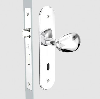 Fechadura Soprano Bora Golf Interno Cromado Espelho 43