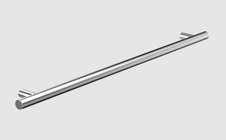 Puxador Soprano Dísia Redondo 352mm Inox Níquel Escovado