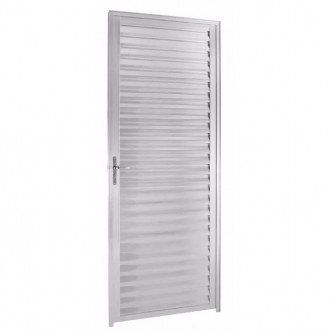 Porta Quality Veneziana 210X60 Home Direito Natural
