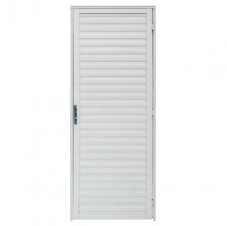 Porta Quality Veneziana 210X70 Home Esquerda Branca