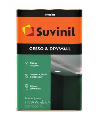 Tinta Suvinil Direto Sobre Gesso Drywall 18L