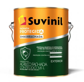 Tinta Suvinil Fachada Protegida Emborrachada Branco 3.6L